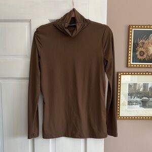 Zenana Women’s Mink color turtle neck shirt